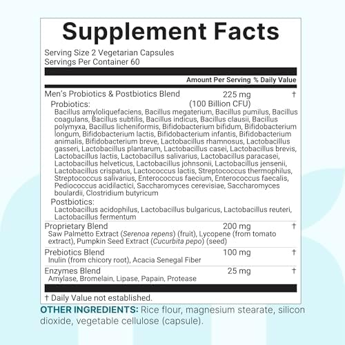 Probióticos Micro Ingredients para Hombres 100 Mil Millones CFU, 40 Cepas, 120 Cápsulas Vegetarianas | Pre, Pro, Postbióticos y Enzimas - imagen 6