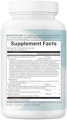 Probióticos Micro Ingredients para Hombres 100 Mil Millones CFU, 40 Cepas, 120 Cápsulas Vegetarianas | Pre, Pro, Postbióticos y Enzimas - imagen 8