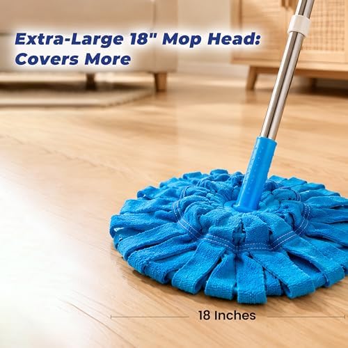 Mopa Autoregulable EaseYourDay con Microfibra, 1 Repuesto Extra y Sistema de Escurrido a Mano Libre - imagen 2