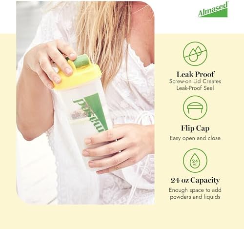 Botella Mezcladora Almased de Proteína | Ideal para Batidos y Preentrenos | Capacidad de 24 Oz (700 ML) - imagen 4