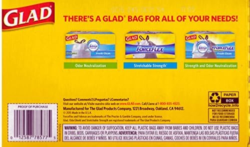Bolsas de Basura de Cocina Glad Altas con Cinta Ajustable y Refuerzos 13 Galones 60 Piezas - imagen 2