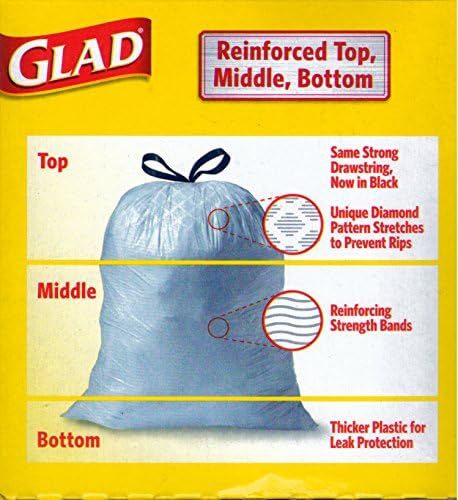 Bolsas de Basura de Cocina Glad Altas con Cinta Ajustable y Refuerzos 13 Galones 60 Piezas - imagen 3
