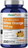 NusaPure Naranja Amarga - Apta para Vegetarianos/Veganos, Sin OGM - 500mg, 200 Cápsulas - imagen 1