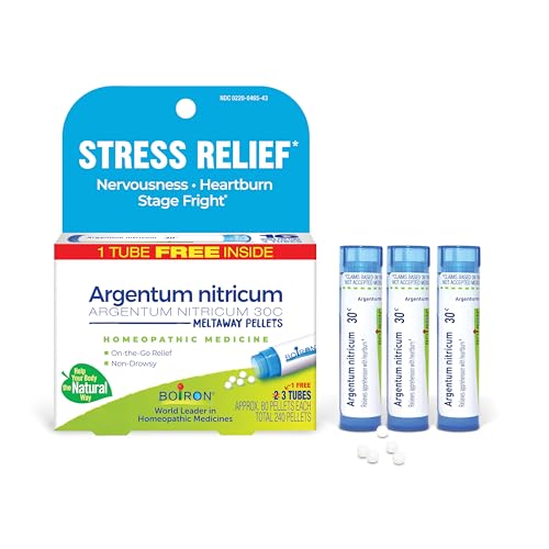 Boiron Argentum Nitricum 30C Medicina Homeopática para Nerviosismo, Acidez y Alivio del Miedo Escénico - 240 Gránulos - imagen 2