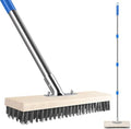 Cepillo de Acero Inoxidable SUNBABA con Mango de 62, Escoba de Cerdas Metálicas para Limpiar Pisos de Patio, Jardines y Garajes, Ideal para Remover - imagen 1