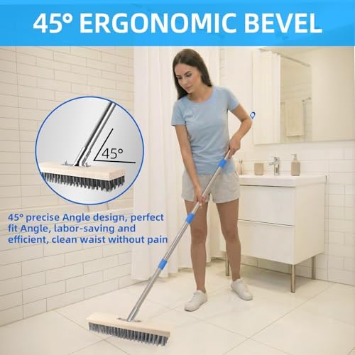 Cepillo de Acero Inoxidable SUNBABA con Mango de 62, Escoba de Cerdas Metálicas para Limpiar Pisos de Patio, Jardines y Garajes, Ideal para Remover - imagen 2