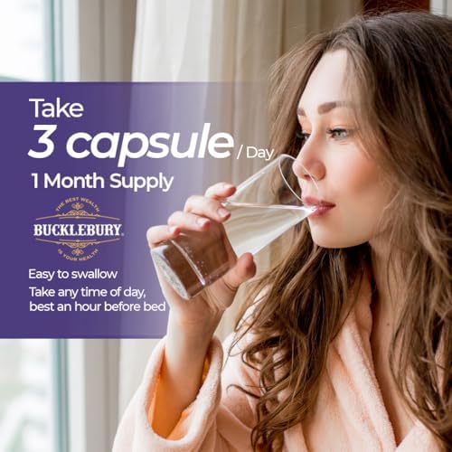 Cápsulas de Magnesio Glicinato Bucklebury con L-Theanina 350mg - Fórmula Avanzada para Alivio del Estrés, Salud Muscular y Ósea - Suplementos Veganos - imagen 5