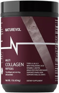 NATUREVOL Polvo de Péptidos de Colágeno Múltiple – Hidrolizado Tipos I, II, III, V, X con Biotina, Vitamina C y Ácido Hialurónico | Apoyo para - imagen 1