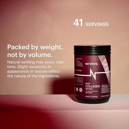 NATUREVOL Polvo de Péptidos de Colágeno Múltiple – Hidrolizado Tipos I, II, III, V, X con Biotina, Vitamina C y Ácido Hialurónico | Apoyo para - imagen 7