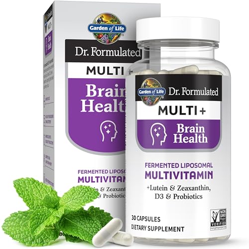 Garden of Life Dr Formulated Multi+ Salud Cerebral, Multivitamínico Liposomal Fermentado + Luteína y Zeaxantina, Vitamina D3 y Probióticos - Apoyo a - imagen 4