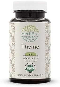 HerbEra Tomillo 800 mg | Cápsulas Veganas Orgánicas USDA | Soporte Respiratorio y Digestivo, Hoja Seca de Thymus Vulgaris | Suplemento Herbal (60 - imagen 1