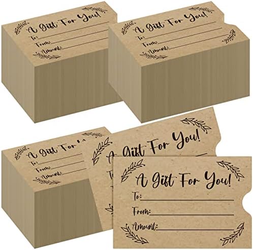 800 Piezas de Sobres para Tarjetas de Regalo, Fundas para Tarjetas de Crédito, Mini Sobres de Kraft Marrón para Invitaciones y Dinero en Efectivo, - imagen 1