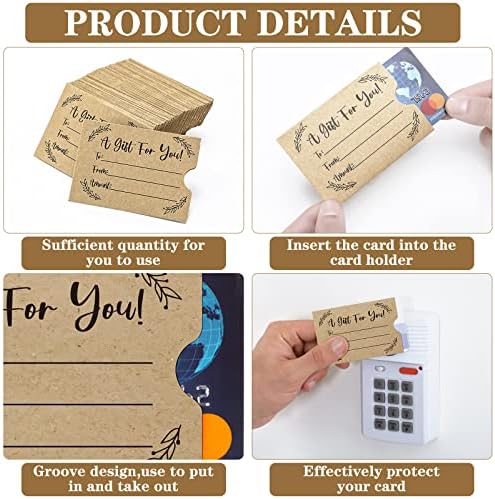 800 Piezas de Sobres para Tarjetas de Regalo, Fundas para Tarjetas de Crédito, Mini Sobres de Kraft Marrón para Invitaciones y Dinero en Efectivo, - imagen 3