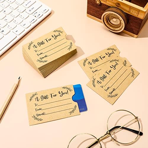 800 Piezas de Sobres para Tarjetas de Regalo, Fundas para Tarjetas de Crédito, Mini Sobres de Kraft Marrón para Invitaciones y Dinero en Efectivo, - imagen 7