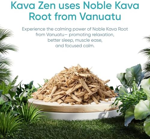 Mezcla de Bebida Calmante Kava Zen | 250mg Extracto de Kava (70% Kavalactonas), L-Teanina, Ashwagandha Sensoril, Magnesio | Apoyo para Relajación y - imagen 7