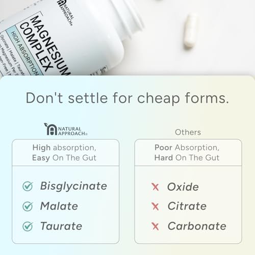 Complejo de Magnesio de Alta Absorción con Glicinato, Malato y Taurato - Suplemento Premium para Sueño, Relajación, Calambres y Alivio del Estrés - - imagen 4