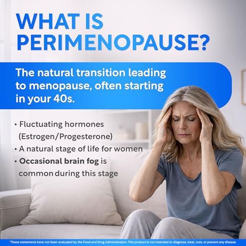 Suplemento para la Niebla Mental en Mujeres – Apoyo a la Memoria y Concentración en Perimenopausia y Menopausia – Cápsulas de Salud Cerebral – 60 - imagen 4