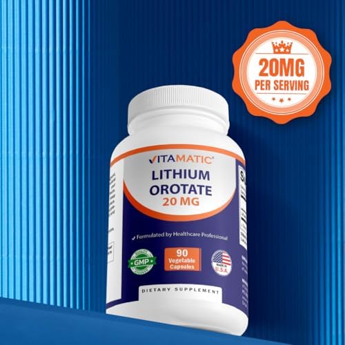 Vitamatic Orotato de Litio 20mg, 90 Cápsulas Veganas, Sin OGM, Sin Gluten - Paquete de 2 - imagen 4