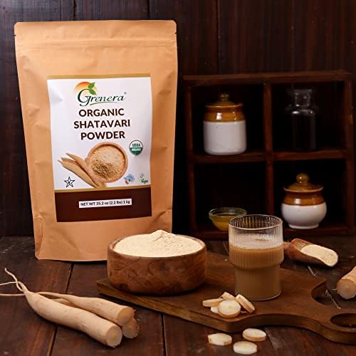 Polvo de Shatavari Orgánico Grenera | Raíz de Shatavari Certificada USDA | Ingrediente Único, Sin OGM y Sin Gluten | Asparagus racemosus | Mezcla - imagen 5