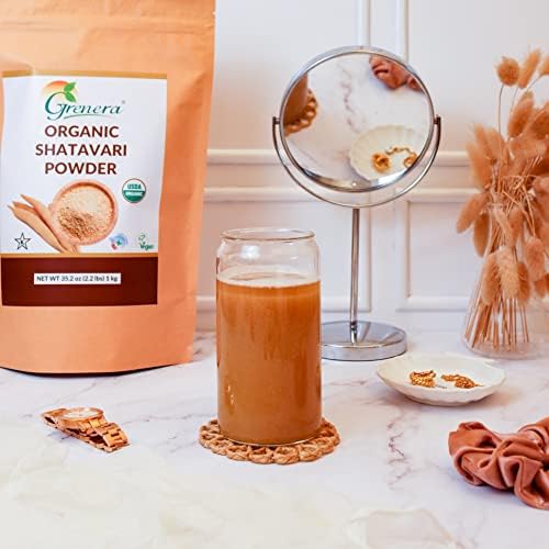 Polvo de Shatavari Orgánico Grenera | Raíz de Shatavari Certificada USDA | Ingrediente Único, Sin OGM y Sin Gluten | Asparagus racemosus | Mezcla - imagen 6