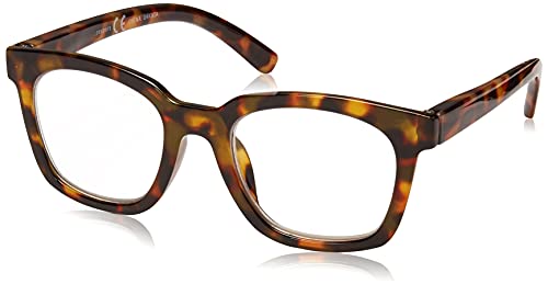Gafas de lectura Peepers by PeeperSpecs para mujer, modelo to The Max, cuadradas, bloqueo de luz azul, carey, 49 + 1.75 - imagen 3