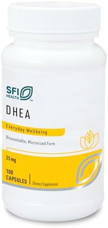Klaire Labs SFI Health DHEA 25mg - Dehidroepiandrosterona de Ñame Silvestre - Micronizada para Mejor Absorción - Suplemento Hipoalergénico Sin Soja - imagen 1