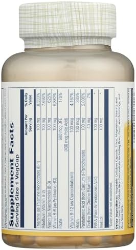 Solaray - B-Complejo, 100 mg, 100 cápsulas - imagen 2