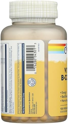 Solaray - B-Complejo, 100 mg, 100 cápsulas - imagen 6