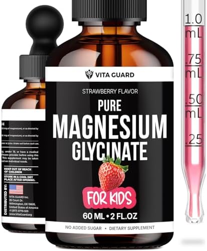Vita Guard Magnesio Glicinato Puro para Niños – Gotas Líquidas de Magnesio de Alta Absorción para Sueño, Calma y Soporte Muscular – Suplemento Sin - imagen 1