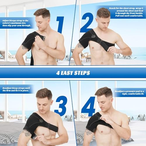 Faja para Hombro Sundpik para Hombre y Mujer, Inmovilizador de Manguito Rotador, Manga de Compresión para Hombros, Fijación de Brazo - imagen 5