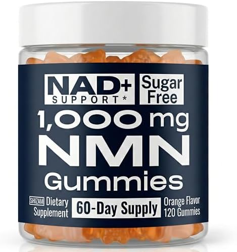 Gomitas SHIZAM NMN – Suplemento de Nicotinamida Mononucleótido (NMN) 1000 mg por porción | Formato de Suplemento NAD+ | Sin Azúcar | 120 Gomitas | - imagen 1