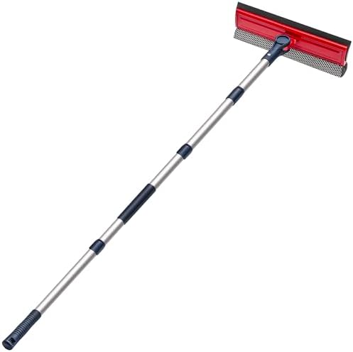 Limpiaparabrisas Profesional DSV Standard | Limpiador de Ventanas 2 en 1 con Esponja y Banda de Goma Suave de 10 | Mango Extensible de 50 y 127 cm | - imagen 1