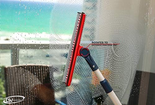 Limpiaparabrisas Profesional DSV Standard | Limpiador de Ventanas 2 en 1 con Esponja y Banda de Goma Suave de 10 | Mango Extensible de 50 y 127 cm | - imagen 3