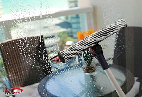 Limpiaparabrisas Profesional DSV Standard | Limpiador de Ventanas 2 en 1 con Esponja y Banda de Goma Suave de 10 | Mango Extensible de 50 y 127 cm | - imagen 4