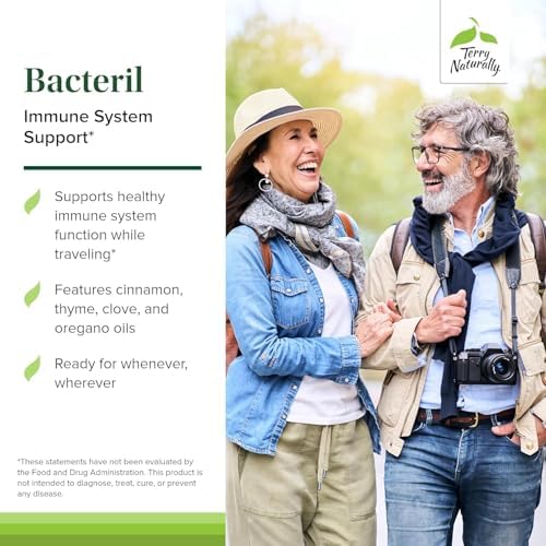 Terry Naturally Bacteril - Suplemento para el Intestino con Clavo, Canela, Tomillo y Orégano - Apoyo Inmunológico y Antioxidante - 30 Gelatinas - imagen 3
