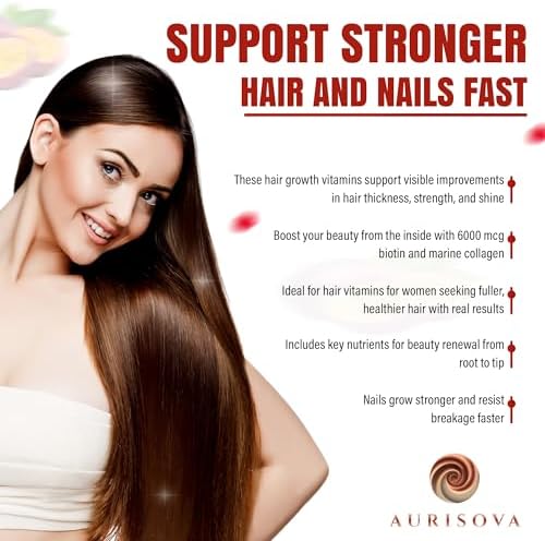 Gomitas Aurisova Everyday Glow con Biotina 6000mcg y Colágeno Marino | Suplemento Avanzado para Cabello, Piel y Uñas con Vitaminas B, Zinc, Vitamina - imagen 4