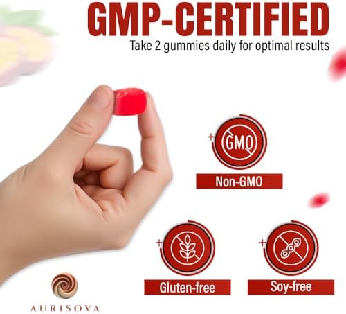 Gomitas Aurisova Everyday Glow con Biotina 6000mcg y Colágeno Marino | Suplemento Avanzado para Cabello, Piel y Uñas con Vitaminas B, Zinc, Vitamina - imagen 6
