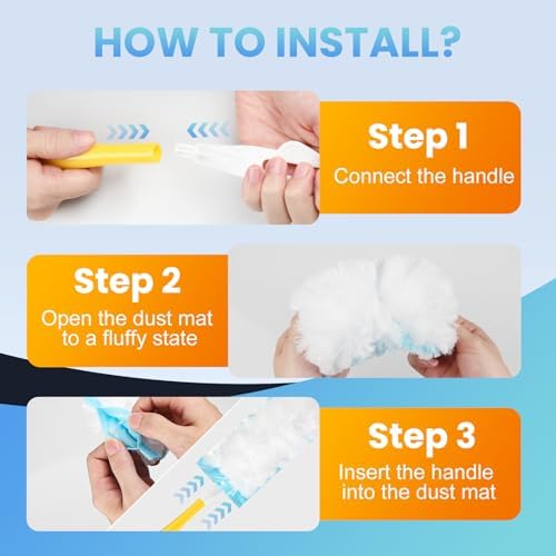 Recargas para Duster Compatibles con Swiffer® Duster, 60 Piezas, Recargas Pesadas con 1 Mango Corto + 1 Mango Extensible, Dusters Multisuperficie - imagen 6