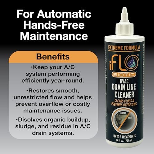 Limpiador de Línea de Drenaje A/C iFLO® Extreme – Solución Rápida y Duradera para Sistemas HVAC, 24oz, 1 Paquete, Elimina Obstrucciones y - imagen 2