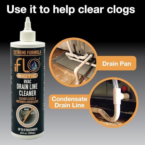 Limpiador de Línea de Drenaje A/C iFLO® Extreme – Solución Rápida y Duradera para Sistemas HVAC, 24oz, 1 Paquete, Elimina Obstrucciones y - imagen 3