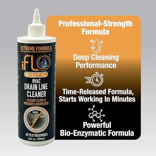 Limpiador de Línea de Drenaje A/C iFLO® Extreme – Solución Rápida y Duradera para Sistemas HVAC, 24oz, 1 Paquete, Elimina Obstrucciones y - imagen 4