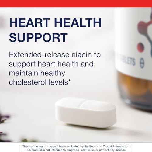 Metagenics Niatain Niacina B3-500 mg Ácido Nicotínico de Liberación Prolongada - Apoya Colesterol, Energía, Nervioso y Salud Cardiovascular - Sin - imagen 3