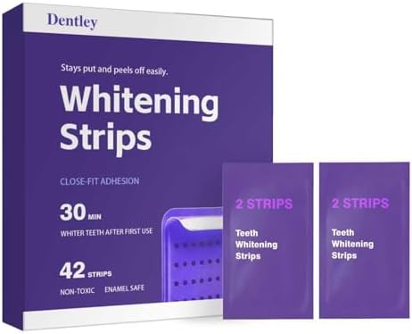Tiras Blanqueadoras Dentley Moradas (42 Tiras) - Fórmula Segura para Esmalte, Ideal para Dientes Sensibles, Elimina Manchas Amarillas y Mal Aliento - imagen 1