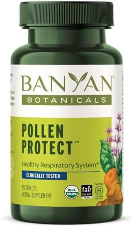 Banyan Botanicals Pollen Protect Orgánico – Suplemento Respiratorio Clínicamente Probado – Apoyo a la Salud ante Irritantes Estacionales – 90 - imagen 1