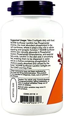 NOW Foods Lecitina de Girasol 1,200 Mg en Softgels, Paquete de 2 - imagen 3