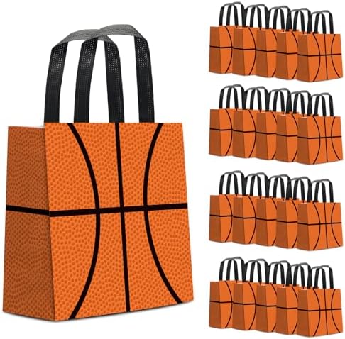 Bolsas de Regalo de Baloncesto KERINGO - 24 Piezas, Reutilizables con Asa, Perfectas para Fiestas de Cumpleaños y Eventos Deportivos - imagen 1