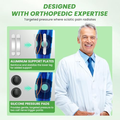 Dispositivo de Alivio para el Dolor Ciático JNATER - Faja con Almohadillas Ajustables para Compresión, Ideal para Dolor de Nervio Ciático, Espalda - imagen 3