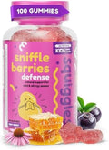 Gomitas Squiggles Sniffle Berries de Saúco con Propóleo y Equinácea, Refuerzo Inmunológico para Niños, Vitaminas para Niños (100 Unidades) - imagen 1