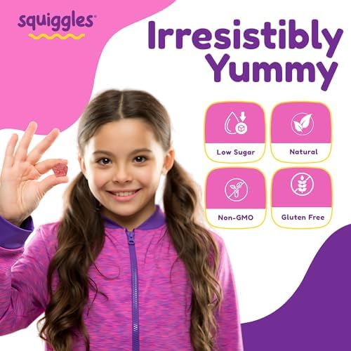 Gomitas Squiggles Sniffle Berries de Saúco con Propóleo y Equinácea, Refuerzo Inmunológico para Niños, Vitaminas para Niños (100 Unidades) - imagen 4
