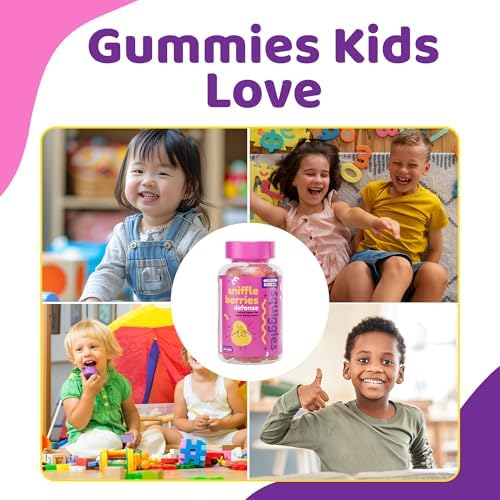 Gomitas Squiggles Sniffle Berries de Saúco con Propóleo y Equinácea, Refuerzo Inmunológico para Niños, Vitaminas para Niños (100 Unidades) - imagen 7